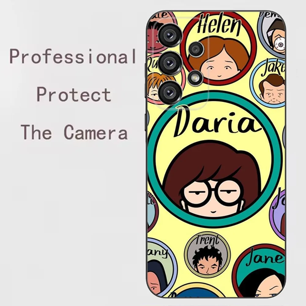 Cartoon D-Daria Phone Case For Samsung Galaxy A13,A21s,A22,A31,A32,A52,A53,A71,A80,A91 Soft Black Shell