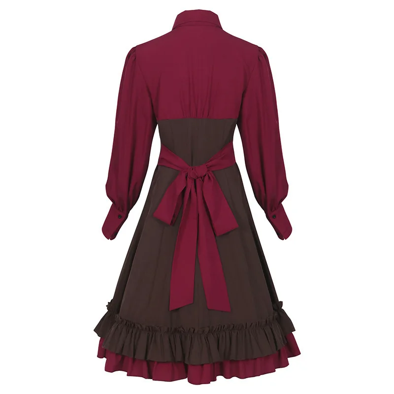 هالوين القرون الوسطى المحكمة الدكتور حجم كبير irt طوق Gored هيم خمر تنورة المرأة العرقية زي مرحلة الأداء ارتداء