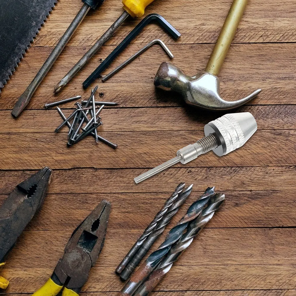 

Mini Drill Chuck Converter 3Mm Round Shaft Aluminum Alloy Drill Adapter Easy Install Quick Lock Stable