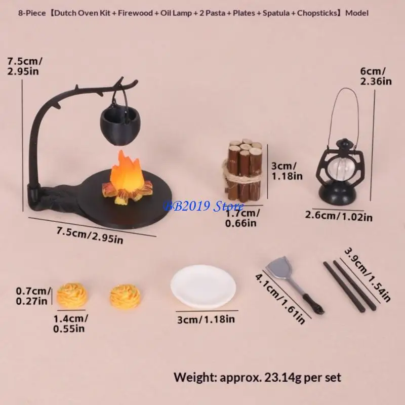 

Q0KB Mini Campfire Firewood Playset For DIY Landscape Outdoor Scene Decoration