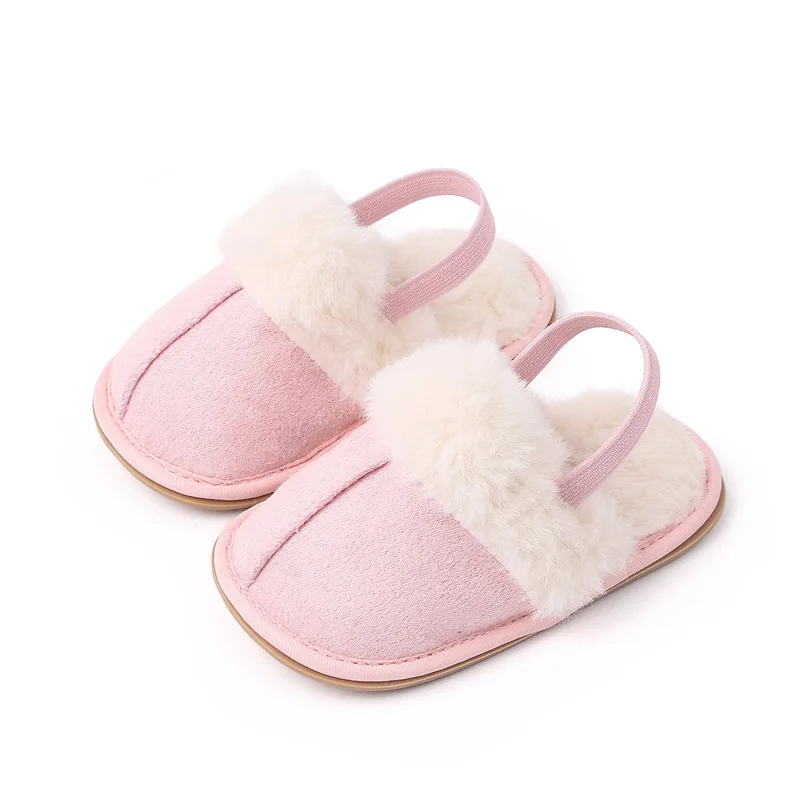 Yibubu Brown Baby Shoes Cozy and Stylish Baby Girls Slippers Toddler Indoor House Shoes with Anti-Skid Feature Newborns Sandals