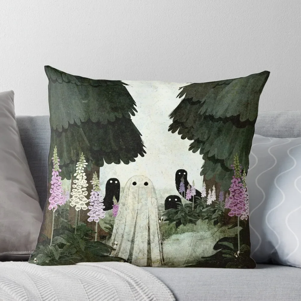 

Foxglove Ghosts Throw Pillow Pillowcases Ornamental Pillow Couch Cushions