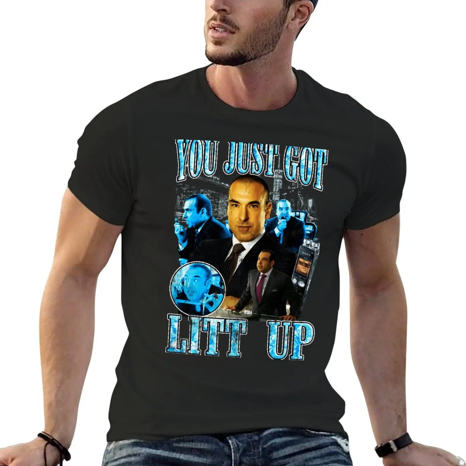 

Футболка с надписью «You Just Got Litt Up»