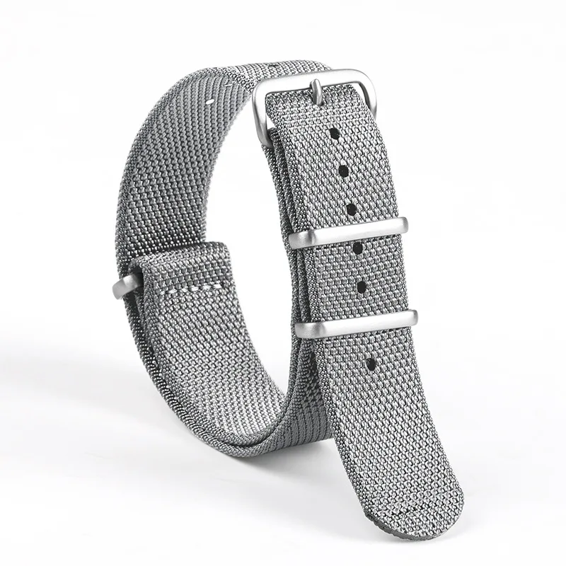 For Samsung Huawei Seiko Omega 20mm 22mm High Quality Thickening Nylon  Strap Watchband Bracelet band Lockstitch a Border