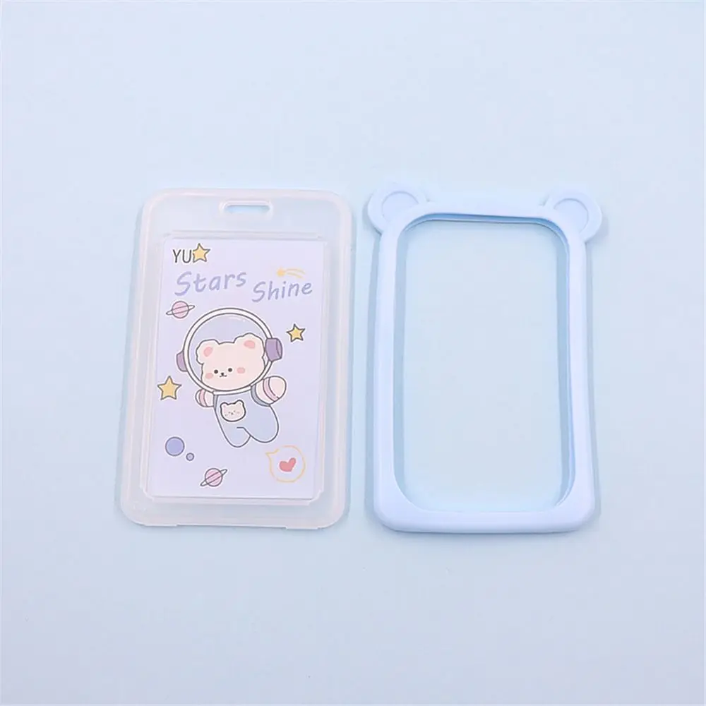 1 قطعة الكرتون الدب البنك الهوية بطاقة الهوية كم حافلة بطاقة حالة غطاء الائتمان حامل البطاقة #1