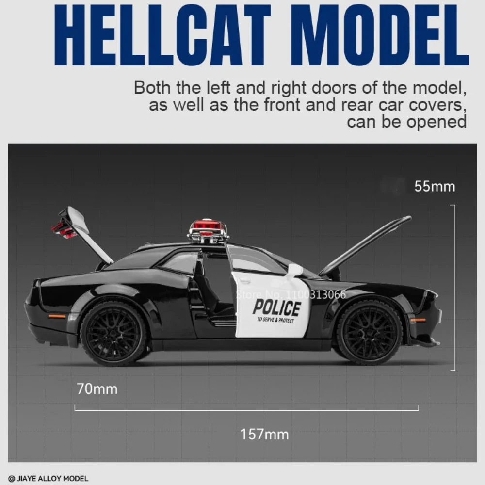 1:32 Scale Police Alloy Car Model Toys Metal Diecasts Vehicle Model with Light Sound Sport Car for Children Collection Gifts