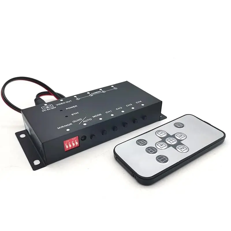 

360° Car Truck 4-Way Front Rear Left Right Parking Camera Image Split-Screen Kit