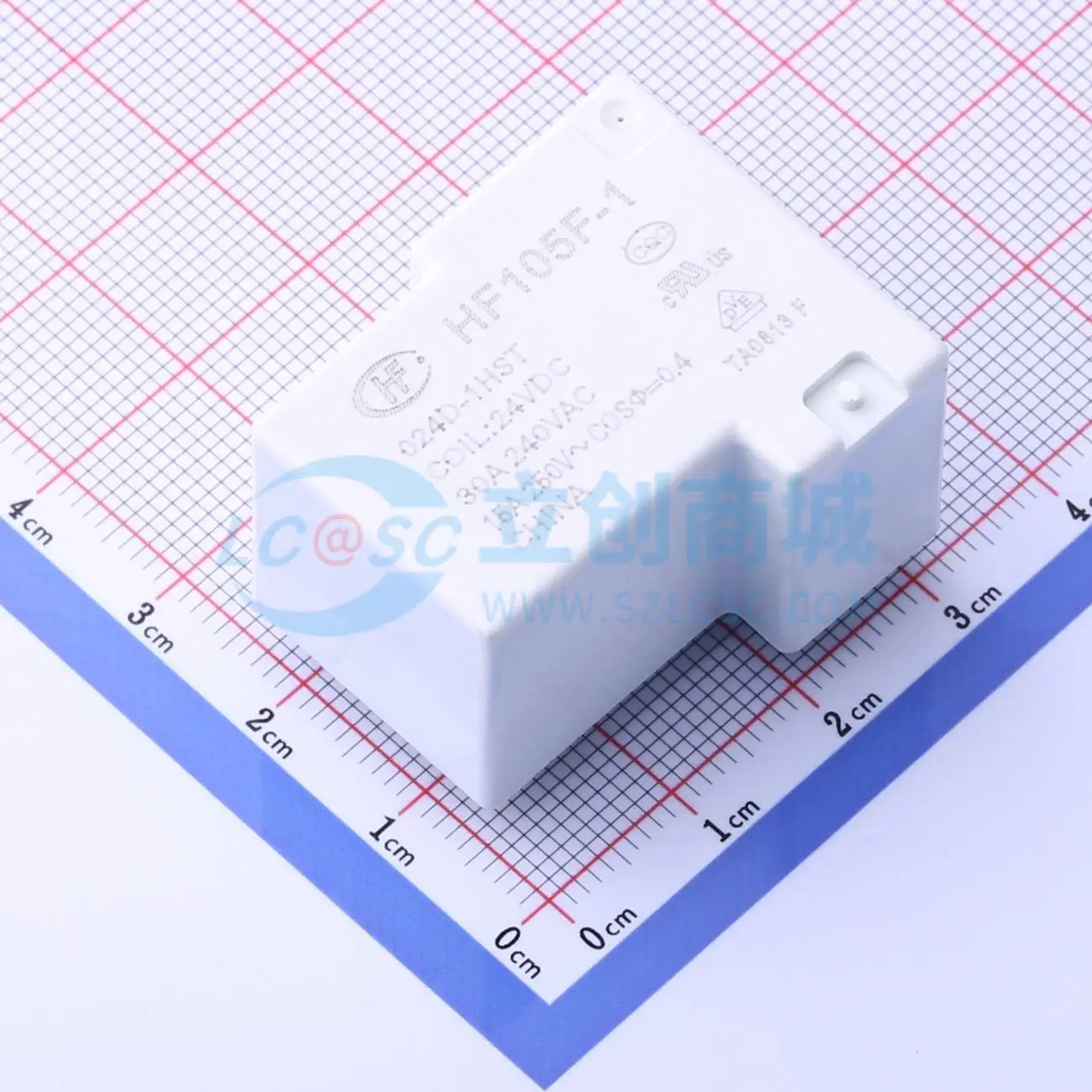 4pcs HF105F-1/024D-1HST 24V 32.3x27.1mm SPST NO Power Relay PCB Electronic Switch