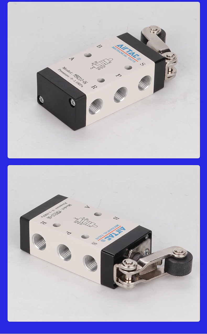 Электромагнитный клапан AirTac Mechanical Valve Switch M5R110/M5R210 Pneumatic 5/2 Way Control Valves M5R Sereis Roller Type Пневматика — деталь 3