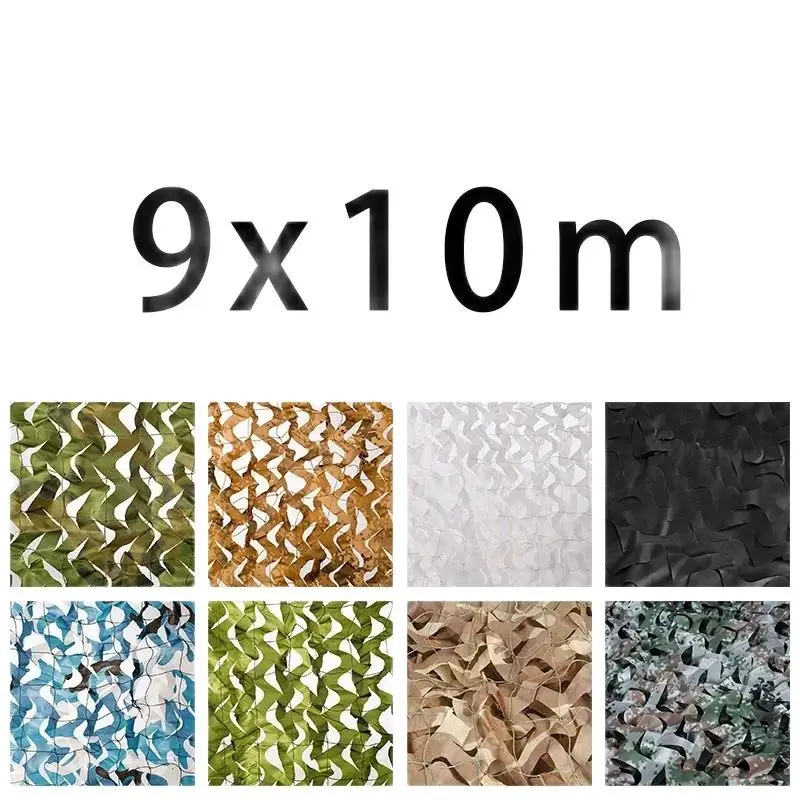 

9x10m Reinforced Camouflage Nets White Blue Black Desert Jungle Garden Shade Mesh Awning 9*10m 10*9m 9x10 10*9