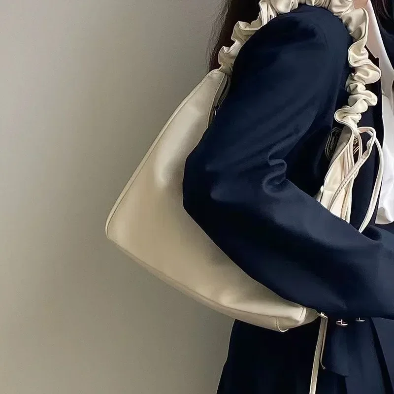 Xiuya-Bolsa tiracolo simples de couro PU, bolsa de ombro casual, monocromática, estilo Harajuku, bolsa estilista de luxo, nova moda