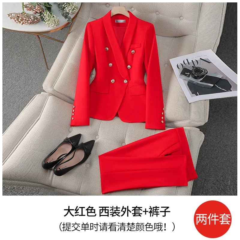 بدلة نسائية احترافية راقية لربيع وخريف 2025 نمط جديد للاجتماع السنوي المضيف ملابس العمل الرسمية سترة أنيقة