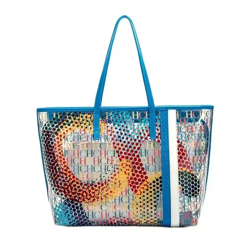 

CH Color Double-layer Transparent Jelly Bag With Elegant Temperament And Large Capacity For Daily Casual Women's Shoulder Bag