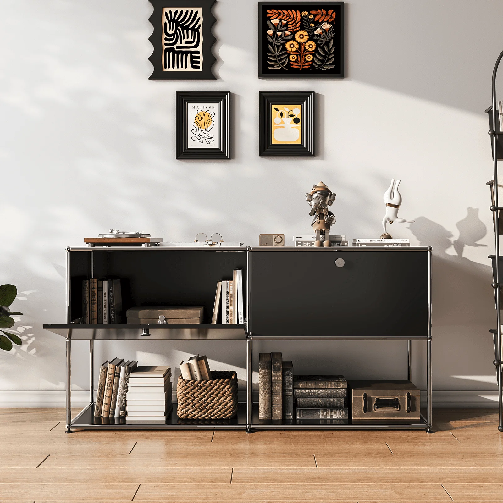 خزانة تخزين منضدة وحدات هالر السرير حامل طاولة جانبية الفولاذ المقاوم للصدأ مجلس معدني لغرفة المعيشة INS pololi Fashion