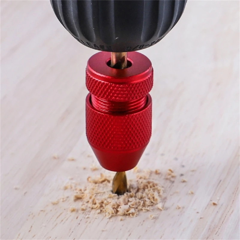 1PC Drill Bit Stop Collar Drill Depth Stop for Drill Bits Aluminum Drill Stop for Woodworking Hand Tools Red