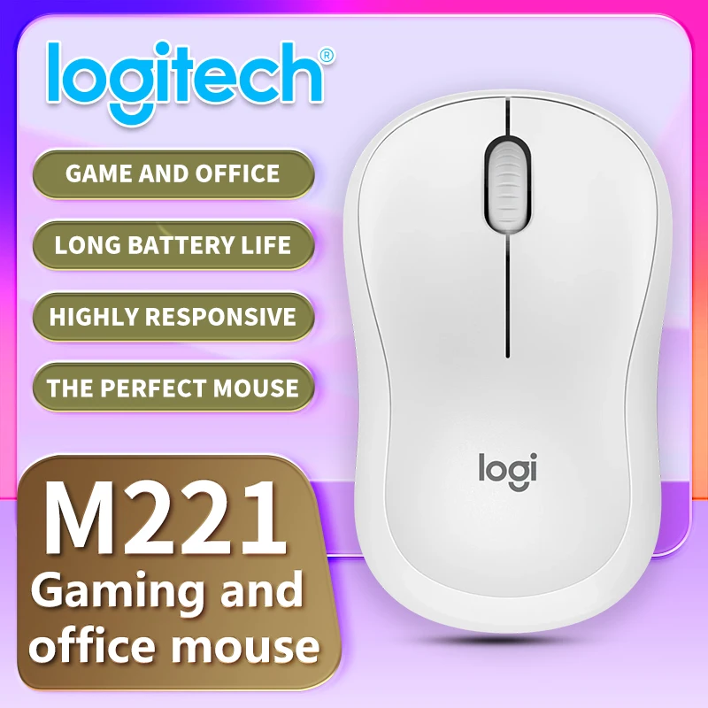 Authentic Logitech M221 Professional Gaming Mouse, Super-Sensitive Office Mouse, Suitable for Laptops and Desktops