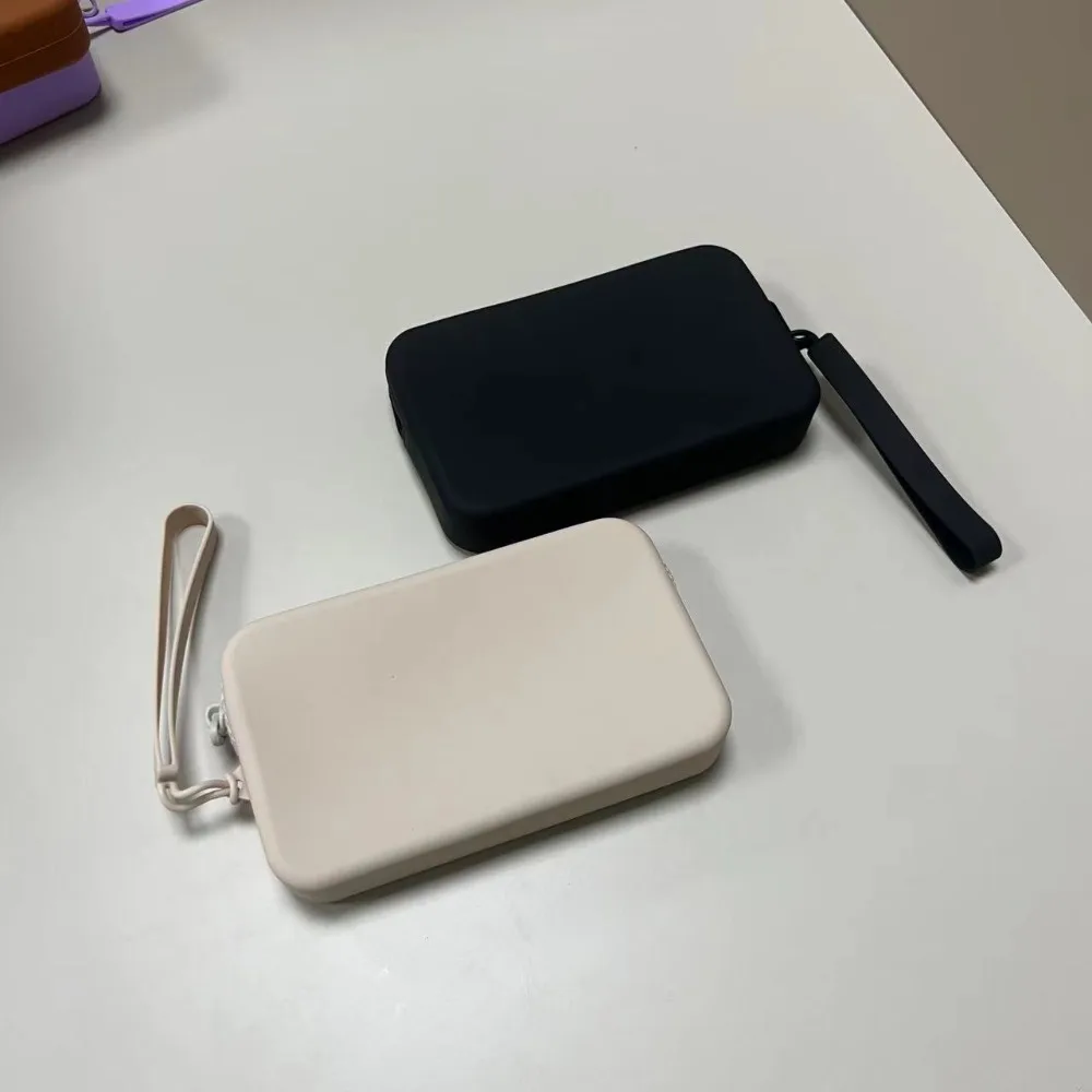 New Multifunction Rectangular Wallet Space Saving Silicone Carrying Handbags Waterproof Storage Bag Women