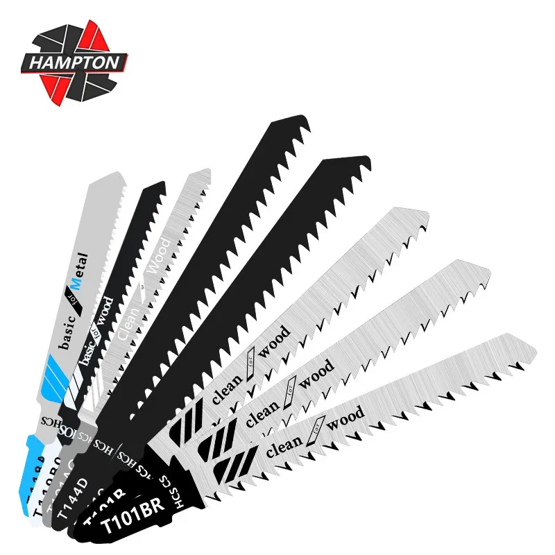 

HAMPTON T-Shank Jig Saw Blade 40pcs Jigsaw Blade for Wood Cutting HCS Steel Saw Blade T144D T119BO T101AO T101B T101BR T101D