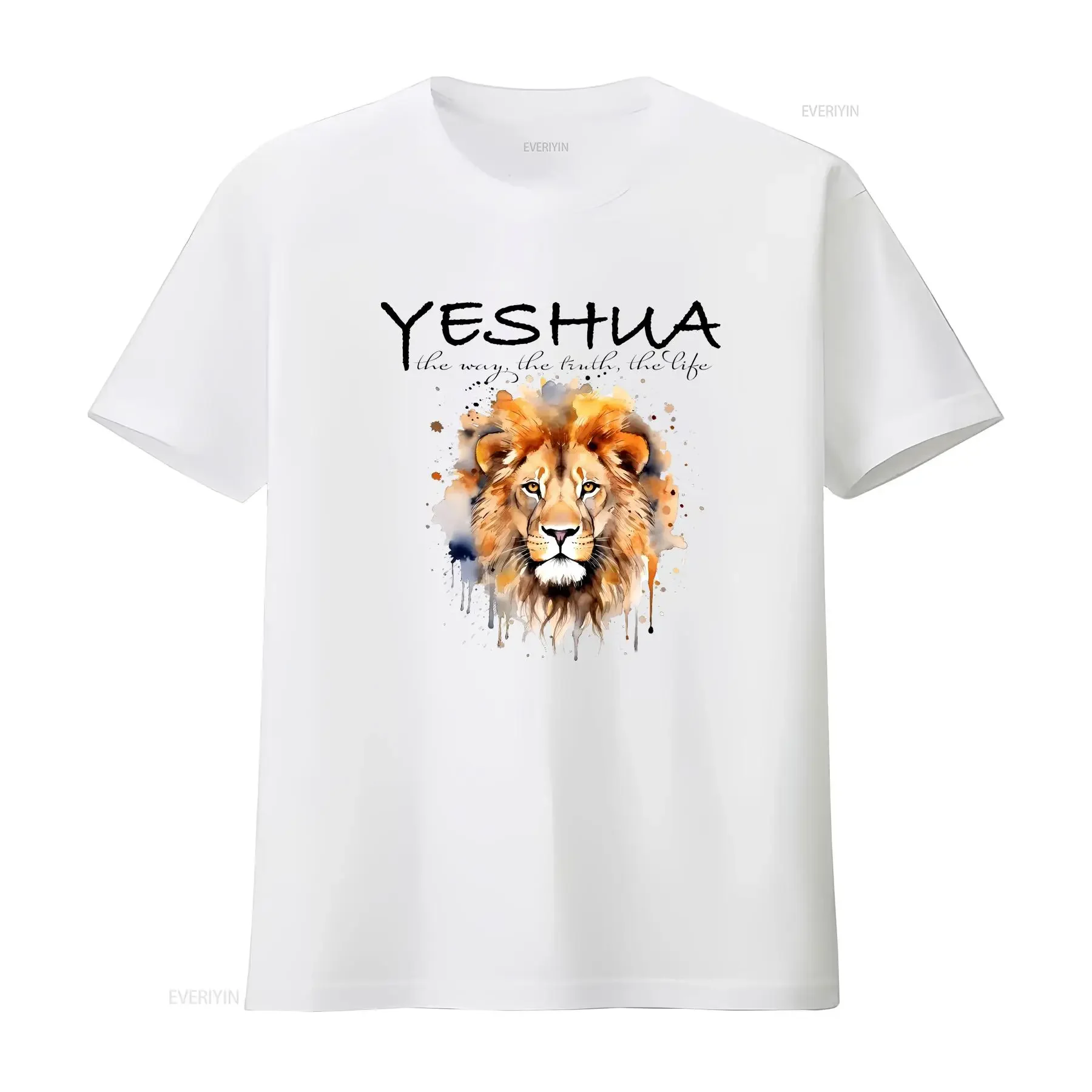 Yeshua the way truth life Faith T Shirt Christian Bible Verse Religious s shirts vintage Washed Slightly Versatile Breathable