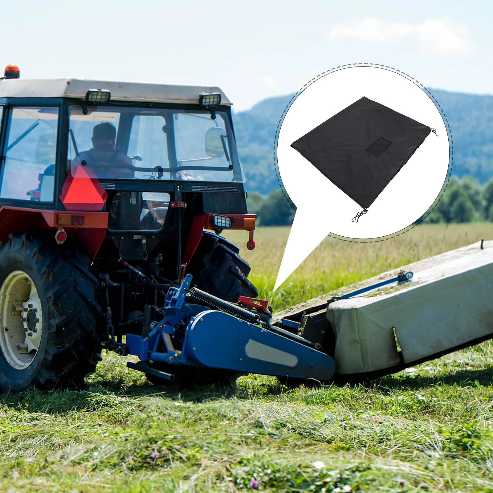 Tas Penyimpanan Traktor Kapasitas Besar Kain Oxford Tahan Air Dapat Dilipat Tas Rumput Kolektor Daun Taman Penyimpanan Peralatan Luar Ruangan Berat