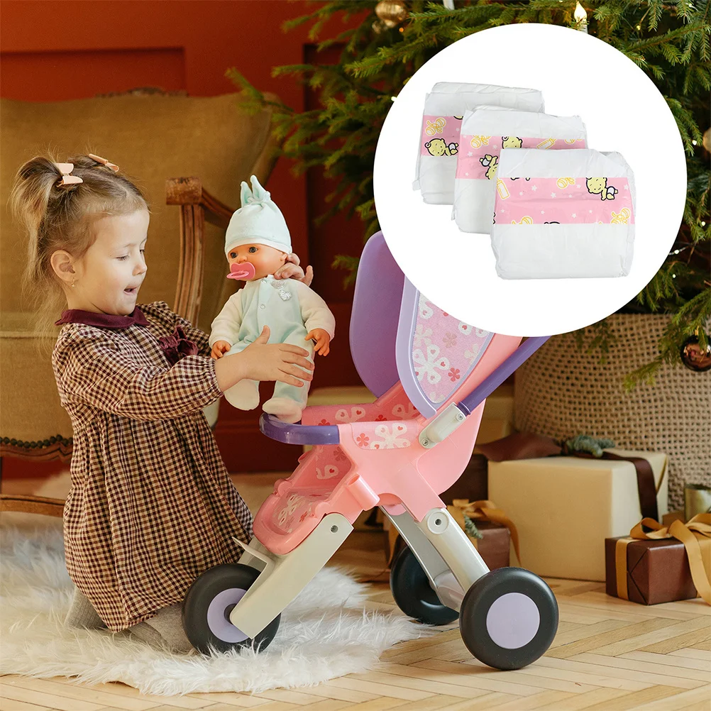 

10pcs For Baby , Simulation Diapers Pretend Play Accessories, Dress Up Nappies For Kids, Reborn Baby Accessories, Play