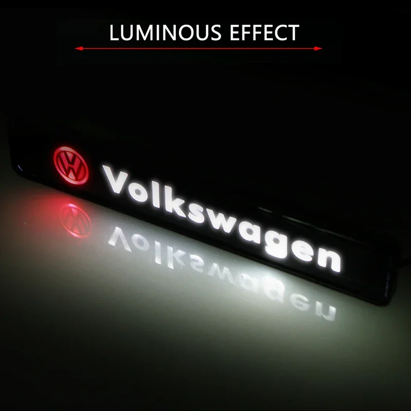 For Volkswagen CC Polo 6R Golf 4 5 6 7 MK4 MK6 B6 B8 T4 T5 Car Front Grille Sticker Badge Car Head Grill Emblem LED Light Emblem view 2