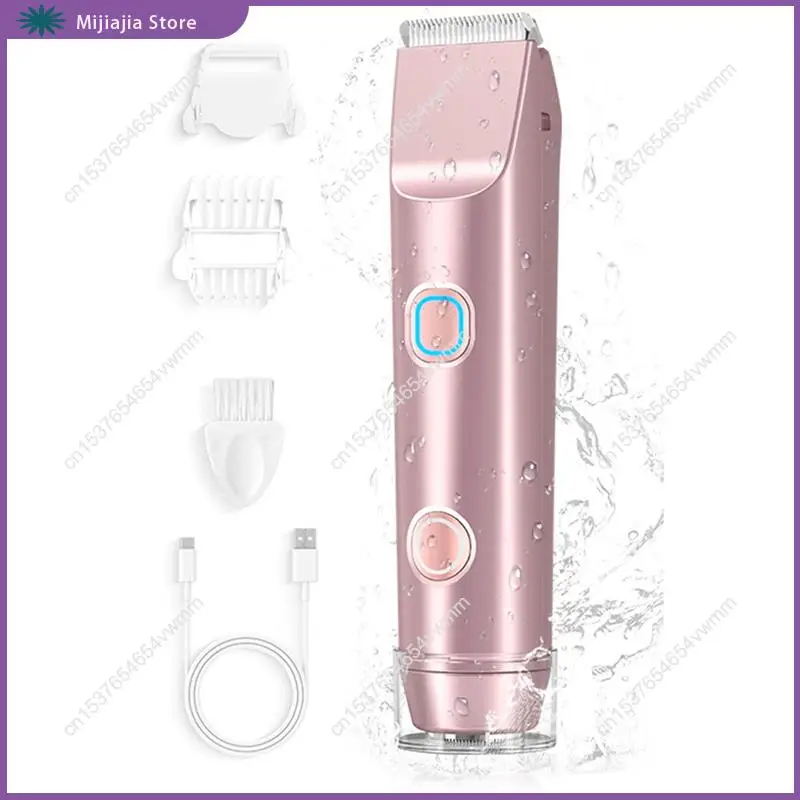 

Женская бритва 2 в 1, триммер для бикини для женщин, удаление волос на лице, водонепроницаемый триммер для влажной и сухой уборки тела, ПРОДАЖА