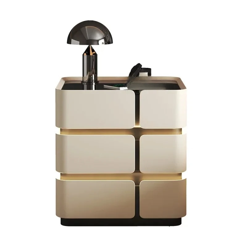 Trendy Modern Nightstand  Drawers Simple Bedside Table Storage Aesthetic Mesitas De Noche Bedroom Furniture