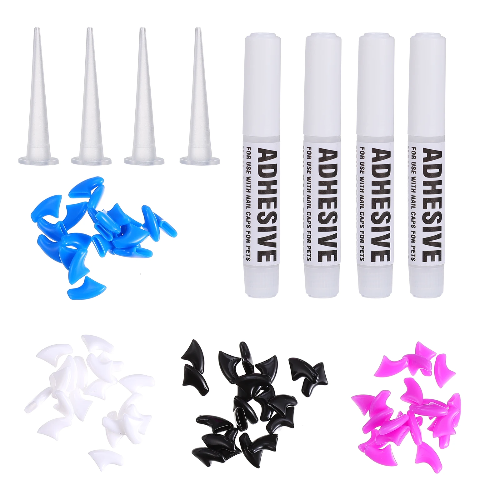 

80pcs Cat Silicone Kitten Claw Covers Colorful Pet Accessories Protect Furniture Fashionable Dog Supplies