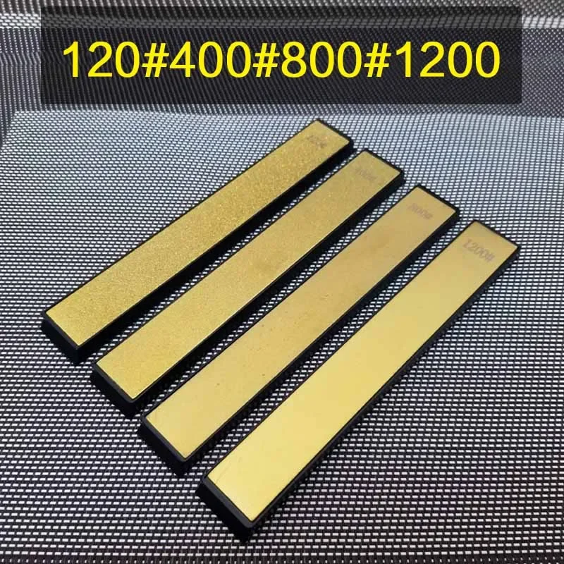 120 400 800 1200# 4pcs Golden Diamond Whetstone Fixed Angle Knife Sharpener Special Accessories Kitchen Knife Sharpening System