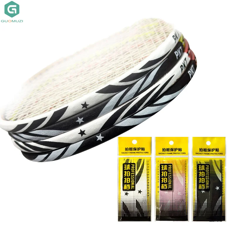 

10Pcs/Pack Badminton Racket Protection Stickers Full Cover Self Adhesive Border Anti-Collision Strip Bat Frame Sticker