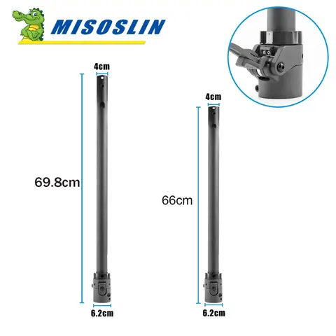 66/69.8cm 접이식 폴 알루미늄 합금 접이식 폴 스탠드 막대 기본 부품 Xiaomi M365/1s/Lite/Pro/Pro2/Pro3 전기 스쿠터