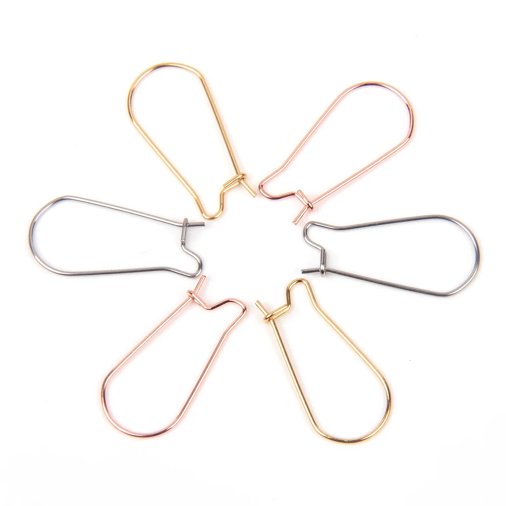 20 Stück/Los Edelstahl-Ohrringbügel, Ohrhaken für DIY-Ohrringfassungen, Schmuckherstellung, Zubehör und Materialien – Detail 2