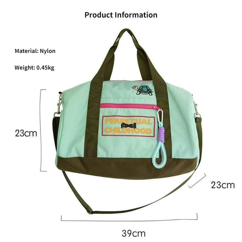 Casual Bag for Women Yoga Fitness Large Capacity Lightweight Shoulder Crossbody Nylon Fashion Travel Bag Ladies Leisure Handbag