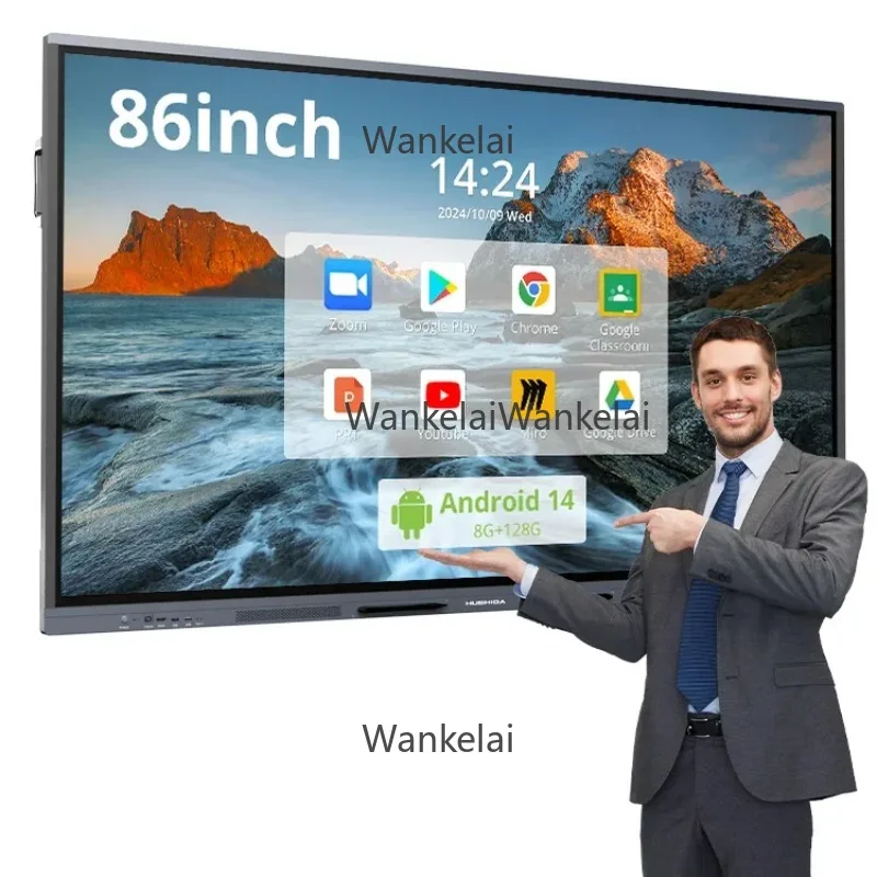 

55/65/75/86/100 Inch Touch Screen LED Display TV Flat Digital Meet LCD White Interactive Board Panel Price Whiteboard