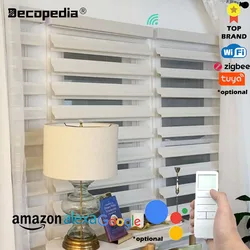 Decopedia Custom Made New Roman Shades Smart Motorized Roller Blinds Smart Window Blinds for Sliding Door