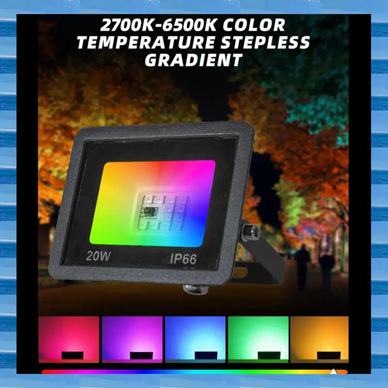 

AT53 Наружный водонепроницаемый IP66 RGB светодиодный прожектор AC200-265V Наружное освещение Прожектор для ландшафтных садов, дворов, патио