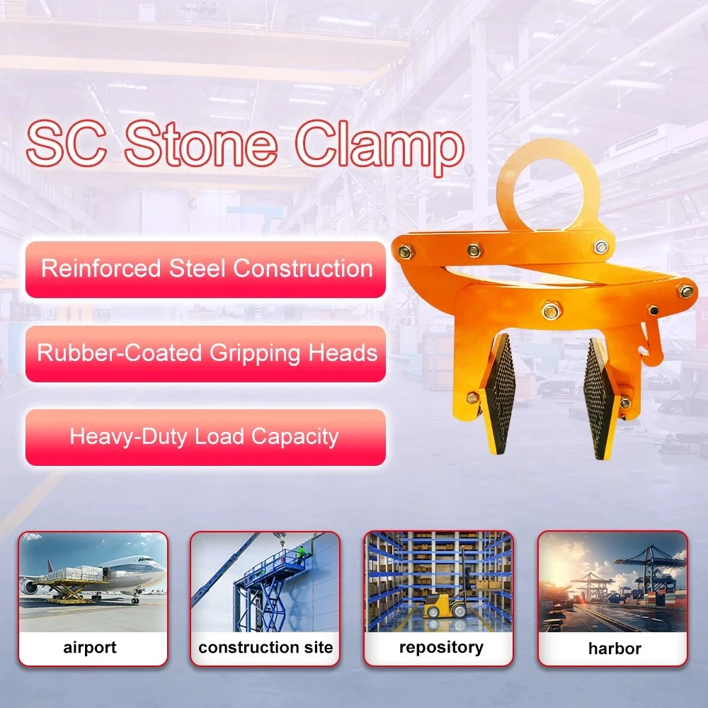 Stone Clamp 285-325kg High-strength Alloy Steel Forged Heavy Duty High Quality Scissor Stone Clamp Lifter for Lifting