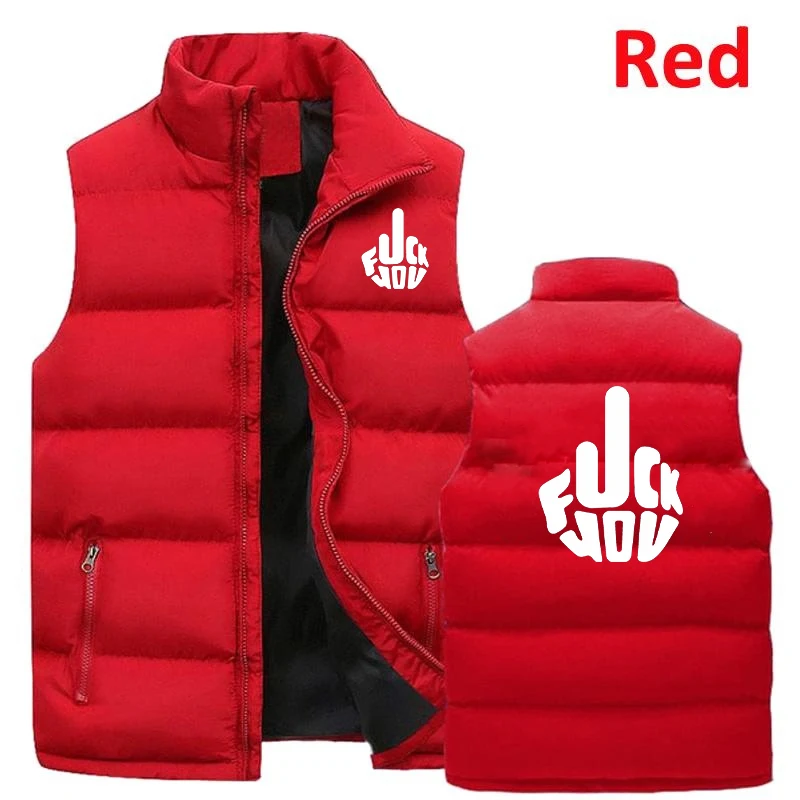 Autumn Winter Men's Fashion Coats & Jackets Thicken Stand Collar Slim Fit Cotton Vest Down Jacket Sleeveless M-5XL