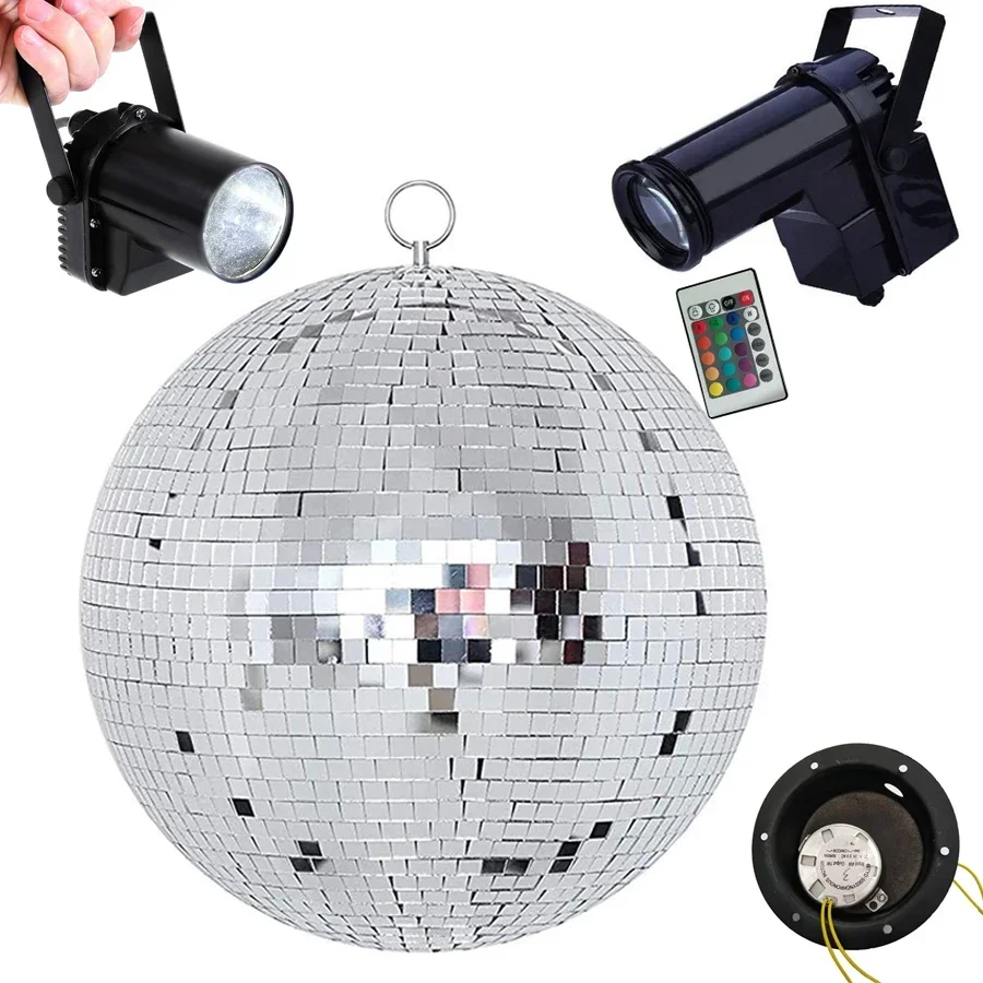 

Thrisdar Dia25CM 30CM Reflective Glass Mirror Disco Ball 10W RGB Beam Pinspot Lamps Disco DJ KTV Bars Wedding Party Stage Light