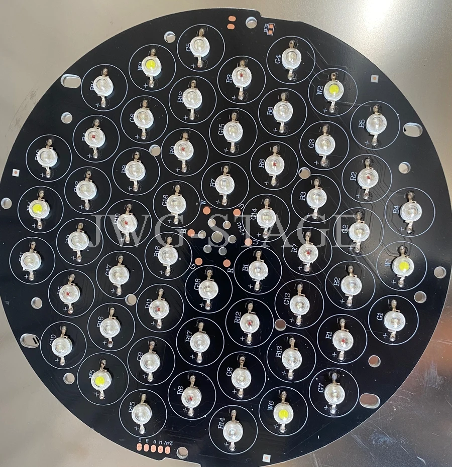 RGBW 3 em 1 4 em 1 LED Placa LED Zoom Wash Moving Head Light 54LED 24V RGBW LEDs Wash Moving Hea