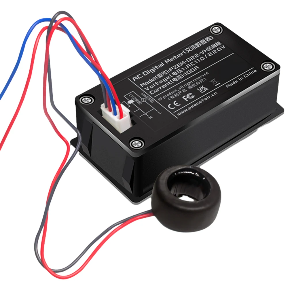 PZEM-020/022VH Écran Couleur Multi-fonction AC Numérique Testeur de Puissance Tension Ampèremètre Puissance Capacité Mètre AC80 ~ 260V 10A/100A 2200W