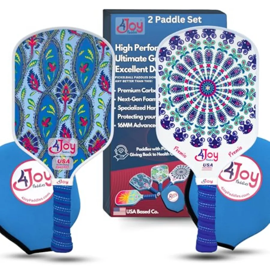 

Ракетки для пиклбола серии Premio - Термоформованные ракетки из углеродного волокна T700 премиум-класса - Профессиональные ракетки для женщин