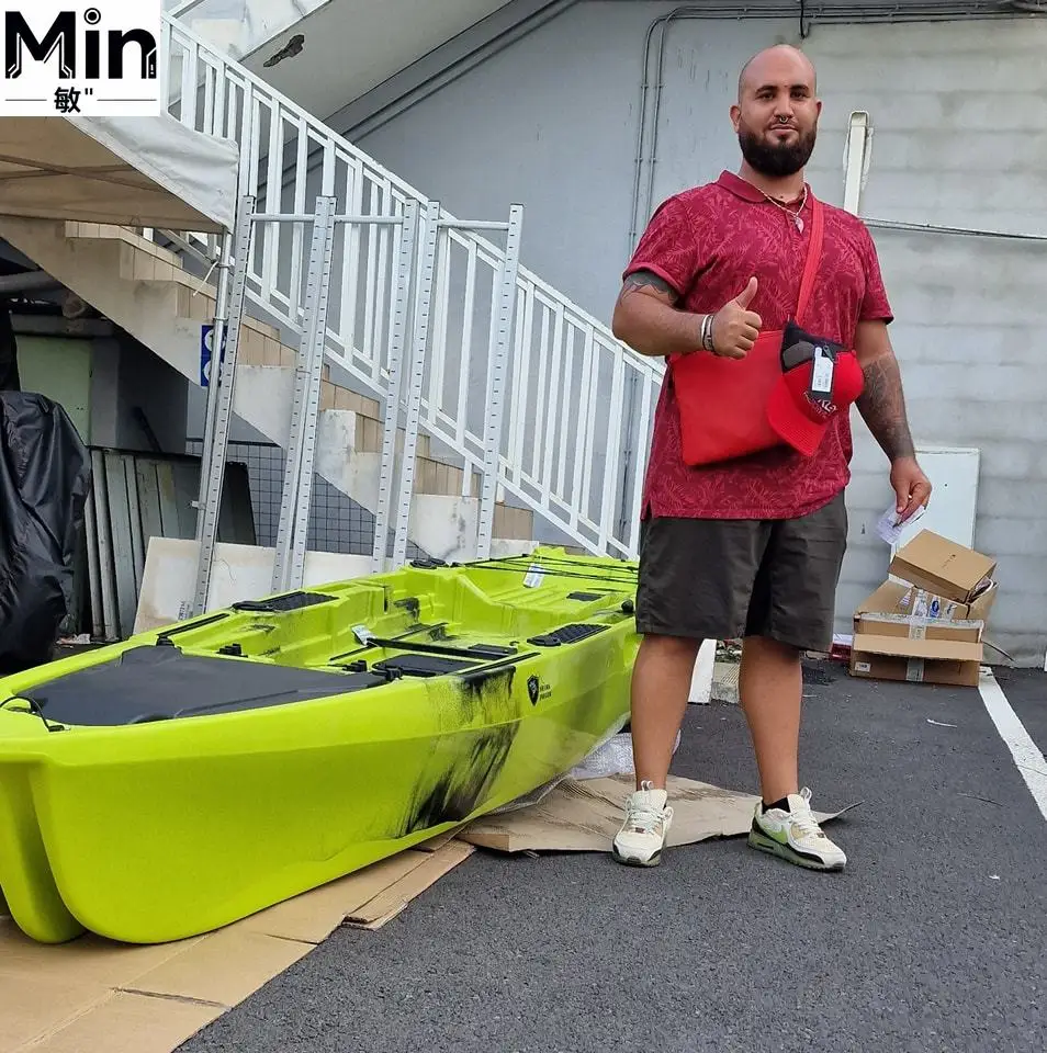 CE Certified Vicking 13ft Single Person Pedal Drive HDPE Sit On Top Kayak Wholesale Commercial Water Sports Venue Fishing Canoe