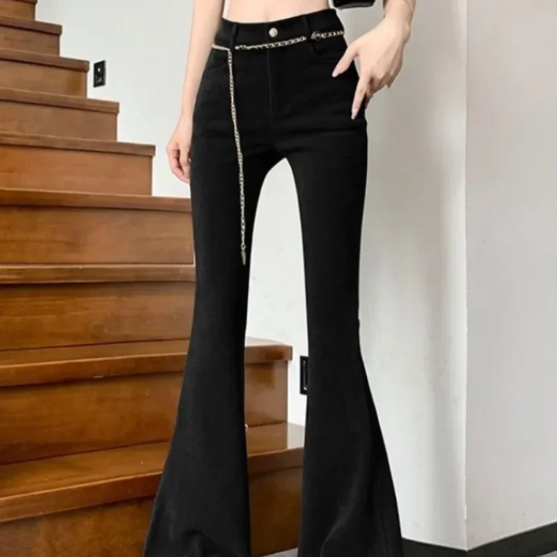 Women\'s Flare Pants Long Corduroy Female Trousers Harajuku Autumn G 90s Original New In All Medium Outfits One Size High Quality