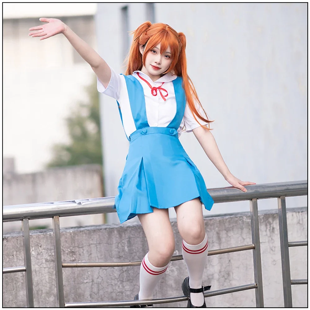 Soryu Cosplay Costume Rei Ayanami Cosplay Costume Asuka Langley Soryu Cosplay School Uniform Dresses Halloween Party