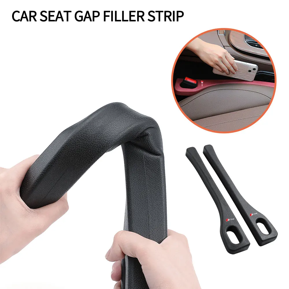 2PCS Car Seat Gap Anti-leak Stopper Strips For S line Audi A3 A4 B8 8P 8V A6 C7 A5 Q5 B7 B6 B9 RS Q3 Q7 S3 S4 Auto Accessories view 3