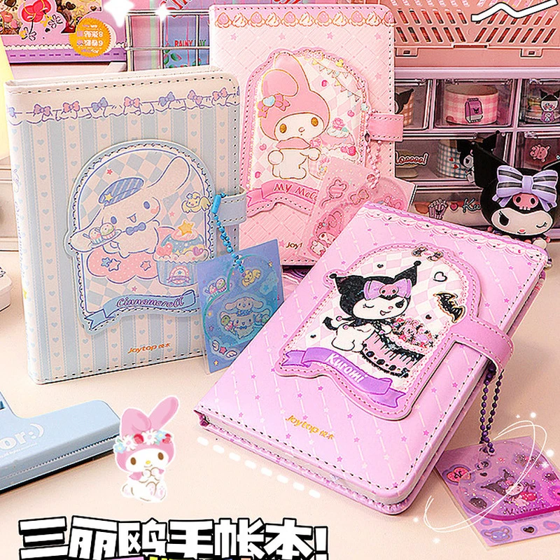 Authentically Sanrio Jointly Laptop Cute Cinnamoroll Magnetic Button Notebook Kuromi Girls High Appearance Level Notebook Girl