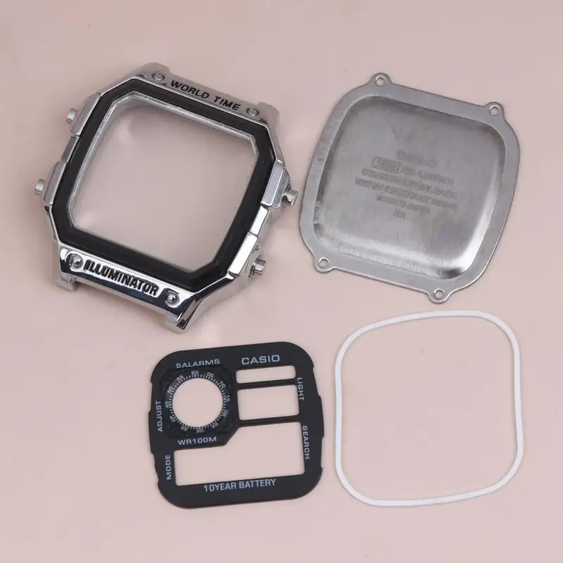 Watch Shell For AE1200 Small Square Modified Metal Watch Case Compatible With 30.5*30.5mm Digital Watch Movements