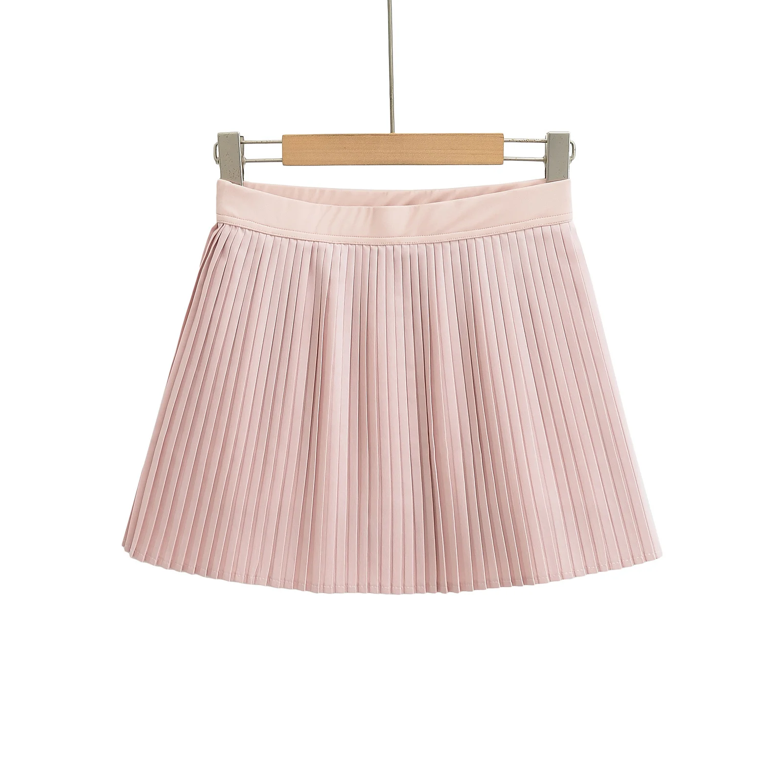 스포츠 엘라스틱 아코디언 플리츠 테니스 스커트 A라인 안감 포함 하이웨이스트 단색 출퇴근용